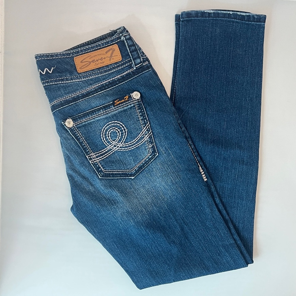 Seven7 Women's Dark Blue Boot Cut Jeans